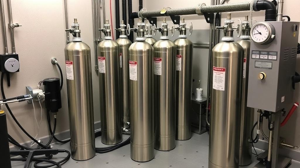 Баллоны с CO₂ для работы в условиях высокого фонового шума (контроль по манометру)